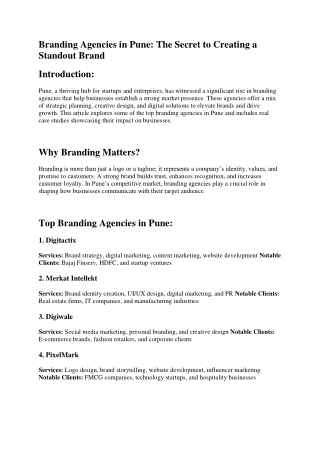 branding agencies in pune the secret to creating