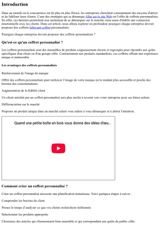 Pourquoi chaque entreprise devrait proposer des coffrets personnalisés ?