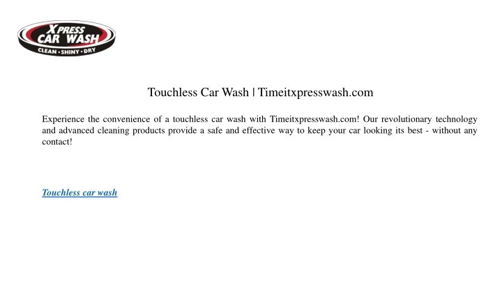 touchless car wash timeitxpresswash com