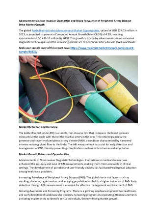 advancements in non invasive diagnostics