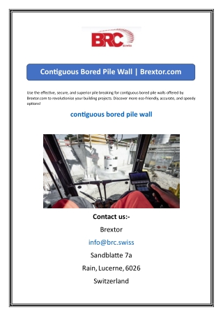 Contiguous Bored Pile Wall  Brextor