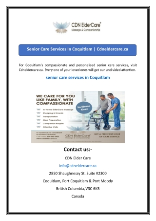 senior care services in coquitlam cdneldercare ca