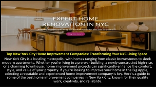 Top New York City Home Improvement Companies: Transforming Your NYC Living Space