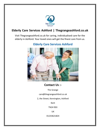 Elderly Care Services Ashford  Thegrangeashford.co.uk