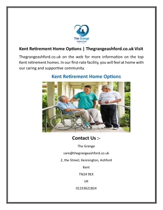 Kent Retirement Home Options  Thegrangeashford.co.uk