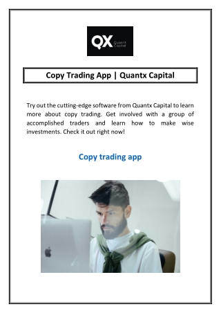 copy trading app quantx capital