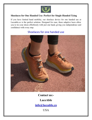 shoelaces for one handed use perfect for single