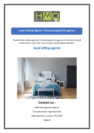 Local Letting Agents  Hmomanagement.agency