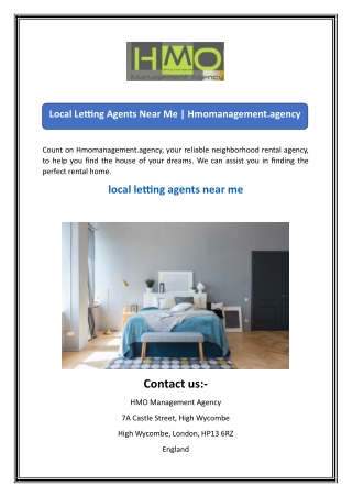 Local Letting Agents Near Me  Hmomanagement.agency