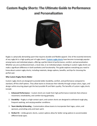 custom rugby shorts the ultimate guide