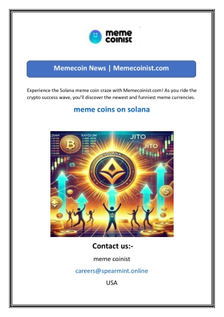 Meme Coins On Solana  Memecoinist