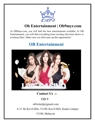 ob entertainment ob9myr com