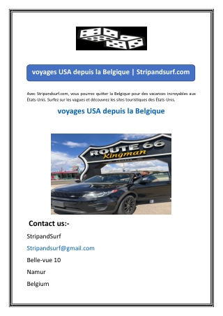 voyages USA depuis la Belgique  Stripandsurf