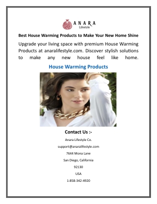 Best House Warming Products to Make Your New Home Shine