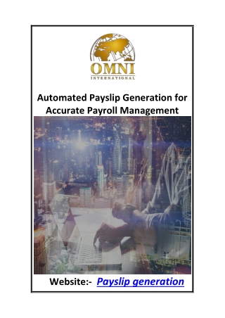 automated payslip generation for accurate payroll