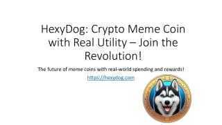 hexydog crypto meme coin with real utility join the revolution