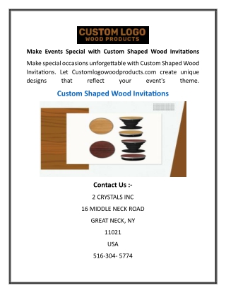Make Events Special with Custom Shaped Wood Invitations