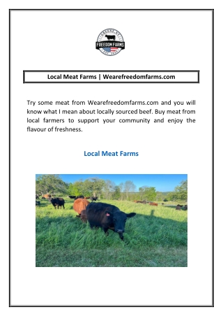 Local Meat Farms | Wearefreedomfarms.com