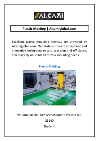 Plastic Molding | Alcamiglobal.com