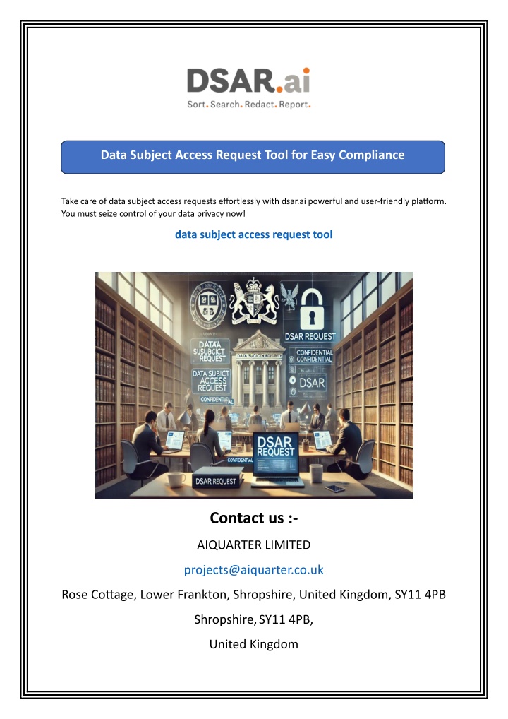 data subject access request tool for easy
