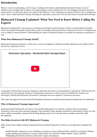 Biohazard Cleanup Explained: What You Need to Know Before Calling the Experts