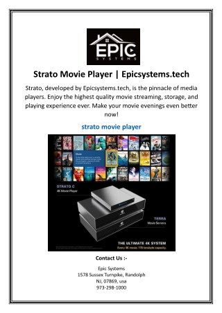 strato movie player epicsystems tech