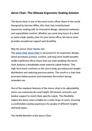 aeron chair the ultimate ergonomic seating