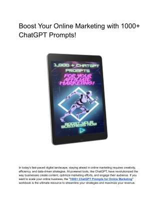 1000  ChatGPT Prompts for your Online Marketing