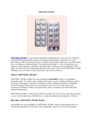 Artvigil 150 mg