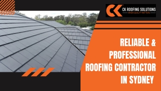 Reliable & Professional Roofing Contractor in Sydney