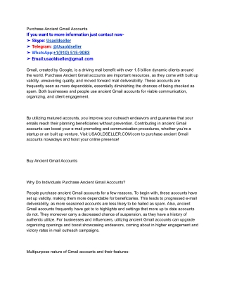 Purchase Ancient Gmail Accounts (1)