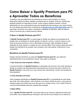 como baixar o spotify premium para