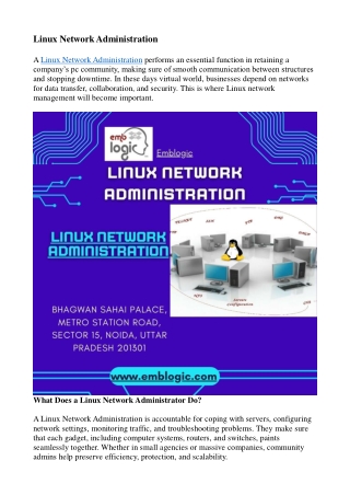 linux network administration a linux network