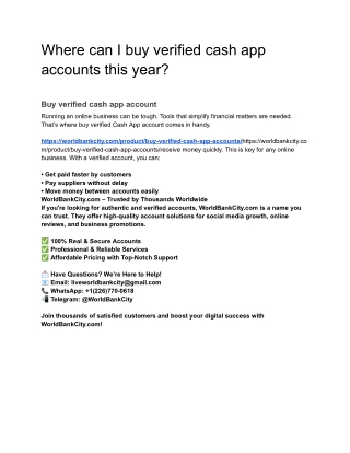 Where can I buy verified cash app accounts this year
