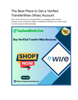 the best place to get a verified transferwise