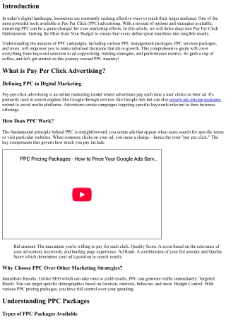 Pay Per Click Optimization: Getting the Most from Your Budget