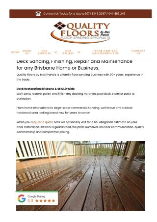 contact us today for a quote 07 3345 2097 0411