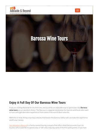 Barossa Wine Tours