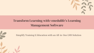 Enhance Learning with vmedulife’s Advanced Learning Management Software