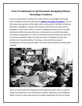 from cv submission to job placement navigating