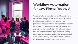 workflow automation for law firms relaw ai