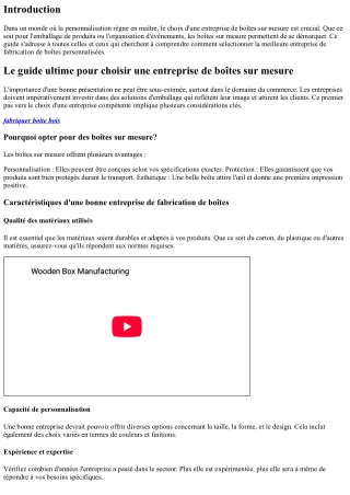Le guide ultime pour choisir une entreprise de boîtes sur mesure
