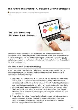 the future of marketing ai powered growth