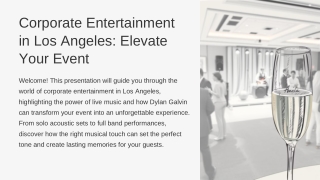 Corporate Entertainment in Los Angeles: Elevate Your Event