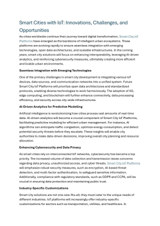 smart cities with iot innovations challenges