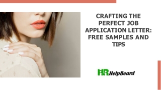 crafting the perfect job application letter free