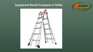 Equipment Rental Company in Dallas