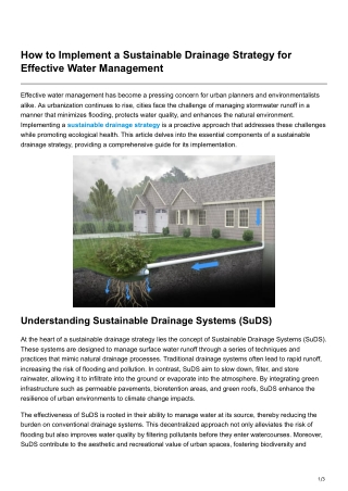 How to Implement a Sustainable Drainage Strategy for Effective Water Management