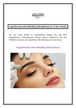 augenbrauen microblading ludwigsburg Lex Lines Studio