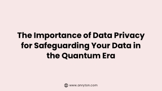 The Importance of Data Privacy for Safeguarding Your Data in the Quantum Era